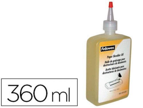 Oleo lubrificante fellowes para destruidoras de documentos 350 ml , Fellowes , 26882 , 0043859775552